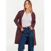 image:imageANRABESS Cardigan Sweater for Women Casual 2025 Fall Fashion Coat Long Sleeve Open Front Knit Coatigan OutwearBurgundy