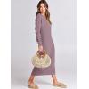 image:imageANRABESS Women Long Sleeve Button V Neck Oversized Casual Loose Fit Waffle Knit Fall Midi Sweater Dress 2025 Trendy OutfitsRed Apricot