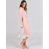 image:imageANRABESS Womens 2 Piece Outfits Sweater Dresses Set Midi Skirt Sets Long Sleeve Crop Top Bodycon Ribbed Knit Dress 2025 FallPink