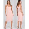 image:imageANRABESS Womens 2 Piece Outfits Sweater Dresses Set Midi Skirt Sets Long Sleeve Crop Top Bodycon Ribbed Knit Dress 2025 FallPink