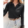 image:imageANRABESS Womens Cable Knit Sweaters Long Sleeve V Neck Sweater Tops Casual Pullover Polo Shirts 2025 Fall Fashion OutfitsBlack