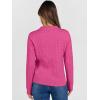 image:imageANRABESS Womens Cable Knit Sweaters Long Sleeve V Neck Sweater Tops Casual Pullover Polo Shirts 2025 Fall Fashion OutfitsHot Pink