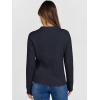 image:imageANRABESS Womens Cable Knit Sweaters Long Sleeve V Neck Sweater Tops Casual Pullover Polo Shirts 2025 Fall Fashion OutfitsNavy Blue