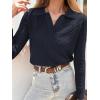 image:imageANRABESS Womens Cable Knit Sweaters Long Sleeve V Neck Sweater Tops Casual Pullover Polo Shirts 2025 Fall Fashion OutfitsNavy Blue