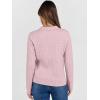 image:imageANRABESS Womens Cable Knit Sweaters Long Sleeve V Neck Sweater Tops Casual Pullover Polo Shirts 2025 Fall Fashion OutfitsPink