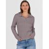 image:imageANRABESS Womens Cable Knit Sweaters Long Sleeve V Neck Sweater Tops Casual Pullover Polo Shirts 2025 Fall Fashion OutfitsPurple Taupe