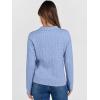 image:imageANRABESS Womens Cable Knit Sweaters Long Sleeve V Neck Sweater Tops Casual Pullover Polo Shirts 2025 Fall Fashion OutfitsSky