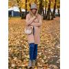 image:imageANRABESS Womens Long Cardigans Sweater 2025 Fall Dressy Casual Lapel Knit Warm Trench Coatigan Oversized Blazer Jacket CoatDeep Apricot