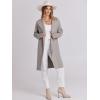 image:imageANRABESS Womens Long Cardigans Sweater 2025 Fall Dressy Casual Lapel Knit Warm Trench Coatigan Oversized Blazer Jacket CoatGrey Khaki