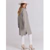 image:imageANRABESS Womens Long Cardigans Sweater 2025 Fall Dressy Casual Lapel Knit Warm Trench Coatigan Oversized Blazer Jacket CoatGrey Khaki