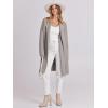 image:imageANRABESS Womens Long Cardigans Sweater 2025 Fall Dressy Casual Lapel Knit Warm Trench Coatigan Oversized Blazer Jacket CoatGrey Khaki