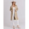 image:imageANRABESS Womens Long Cardigans Sweater 2025 Fall Dressy Casual Lapel Knit Warm Trench Coatigan Oversized Blazer Jacket CoatKhaki