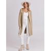 image:imageANRABESS Womens Long Cardigans Sweater 2025 Fall Dressy Casual Lapel Knit Warm Trench Coatigan Oversized Blazer Jacket CoatKhaki