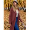image:imageANRABESS Womens Long Cardigans Sweater 2025 Fall Dressy Casual Lapel Knit Warm Trench Coatigan Oversized Blazer Jacket CoatRusty Red