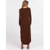 image:imageANRABESS Womens Long Sleeve Maxi Dresses 2025 Fall Outfits Casual Loose Split Travel Vacation T Shirt Dress with PocketsCoffee