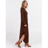 image:imageANRABESS Womens Long Sleeve Maxi Dresses 2025 Fall Outfits Casual Loose Split Travel Vacation T Shirt Dress with PocketsCoffee