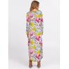 image:imageANRABESS Womens Long Sleeve Maxi Dresses 2025 Fall Outfits Casual Loose Split Travel Vacation T Shirt Dress with PocketsFloral Blue Orange Pink