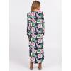 image:imageANRABESS Womens Long Sleeve Maxi Dresses 2025 Fall Outfits Casual Loose Split Travel Vacation T Shirt Dress with PocketsFloral Green Pink