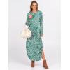 image:imageANRABESS Womens Long Sleeve Maxi Dresses 2025 Fall Outfits Casual Loose Split Travel Vacation T Shirt Dress with PocketsFloral Lake Blue