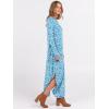 image:imageANRABESS Womens Long Sleeve Maxi Dresses 2025 Fall Outfits Casual Loose Split Travel Vacation T Shirt Dress with PocketsFloral Light Blue White