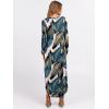 image:imageANRABESS Womens Long Sleeve Maxi Dresses 2025 Fall Outfits Casual Loose Split Travel Vacation T Shirt Dress with PocketsLeaf Printed