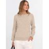 image:imageANRABESS Womens Long Sleeve Rolled Neck Casual Soft Lightweight Basic Pullover Sweater Top 2025 Fall Shirt Work OutfitsAlmond