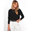 image:imageANRABESS Womens Long Sleeve Rolled Neck Casual Soft Lightweight Basic Pullover Sweater Top 2025 Fall Shirt Work OutfitsBlack