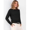 image:imageANRABESS Womens Long Sleeve Rolled Neck Casual Soft Lightweight Basic Pullover Sweater Top 2025 Fall Shirt Work OutfitsBlack