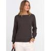 image:imageANRABESS Womens Long Sleeve Rolled Neck Casual Soft Lightweight Basic Pullover Sweater Top 2025 Fall Shirt Work OutfitsDeep Taupe