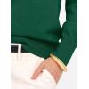 image:imageANRABESS Womens Long Sleeve Rolled Neck Casual Soft Lightweight Basic Pullover Sweater Top 2025 Fall Shirt Work OutfitsForest Green