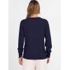 image:imageANRABESS Womens Long Sleeve Rolled Neck Casual Soft Lightweight Basic Pullover Sweater Top 2025 Fall Shirt Work OutfitsNavy Blue