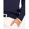 image:imageANRABESS Womens Long Sleeve Rolled Neck Casual Soft Lightweight Basic Pullover Sweater Top 2025 Fall Shirt Work OutfitsNavy Blue
