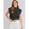 image:imageANRABESS Womens Mock Neck Sleeveless Sweater Vest Casual Cap Sleeve Knit Pullover Tank Tops 2026 Fall ClothesBlack