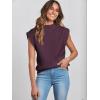 image:imageANRABESS Womens Mock Neck Sleeveless Sweater Vest Casual Cap Sleeve Knit Pullover Tank Tops 2026 Fall ClothesDeep Purple