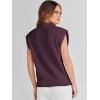 image:imageANRABESS Womens Mock Neck Sleeveless Sweater Vest Casual Cap Sleeve Knit Pullover Tank Tops 2026 Fall ClothesDeep Purple