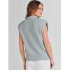 image:imageANRABESS Womens Mock Neck Sleeveless Sweater Vest Casual Cap Sleeve Knit Pullover Tank Tops 2026 Fall ClothesGrey
