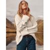 image:imageANRABESS Womens Oversized Sweaters 2025 Long Sleeve Fuzzy Knit Casual Chunky Pullover Sweater Fall Outfits ClothesAlmond  Parchment