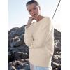 image:imageANRABESS Womens Oversized Sweaters 2025 Long Sleeve Fuzzy Knit Casual Chunky Pullover Sweater Fall Outfits ClothesAlmond  Parchment