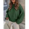 image:imageANRABESS Womens Oversized Sweaters 2025 Long Sleeve Fuzzy Knit Casual Chunky Pullover Sweater Fall Outfits ClothesArmy Green