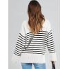 image:imageANRABESS Womens Oversized Sweaters 2025 Long Sleeve Fuzzy Knit Casual Chunky Pullover Sweater Fall Outfits ClothesBlack White Stripes
