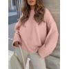 image:imageANRABESS Womens Oversized Sweaters 2025 Long Sleeve Fuzzy Knit Casual Chunky Pullover Sweater Fall Outfits ClothesCoral Pink