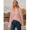 image:imageANRABESS Womens Oversized Sweaters 2025 Long Sleeve Fuzzy Knit Casual Chunky Pullover Sweater Fall Outfits ClothesCoral Pink