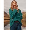 image:imageANRABESS Womens Oversized Sweaters 2025 Long Sleeve Fuzzy Knit Casual Chunky Pullover Sweater Fall Outfits ClothesDark Green