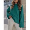 image:imageANRABESS Womens Oversized Sweaters 2025 Long Sleeve Fuzzy Knit Casual Chunky Pullover Sweater Fall Outfits ClothesDark Green