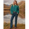 image:imageANRABESS Womens Oversized Sweaters 2025 Long Sleeve Fuzzy Knit Casual Chunky Pullover Sweater Fall Outfits ClothesDark Green