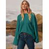 image:imageANRABESS Womens Oversized Sweaters 2025 Long Sleeve Fuzzy Knit Casual Chunky Pullover Sweater Fall Outfits ClothesDark Green