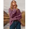 image:imageANRABESS Womens Oversized Sweaters 2025 Long Sleeve Fuzzy Knit Casual Chunky Pullover Sweater Fall Outfits ClothesFuchsia Mauve Pink