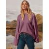 image:imageANRABESS Womens Oversized Sweaters 2025 Long Sleeve Fuzzy Knit Casual Chunky Pullover Sweater Fall Outfits ClothesFuchsia Mauve Pink