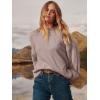 image:imageANRABESS Womens Oversized Sweaters 2025 Long Sleeve Fuzzy Knit Casual Chunky Pullover Sweater Fall Outfits ClothesGray Purple