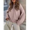 image:imageANRABESS Womens Oversized Sweaters 2025 Long Sleeve Fuzzy Knit Casual Chunky Pullover Sweater Fall Outfits ClothesGray Purple